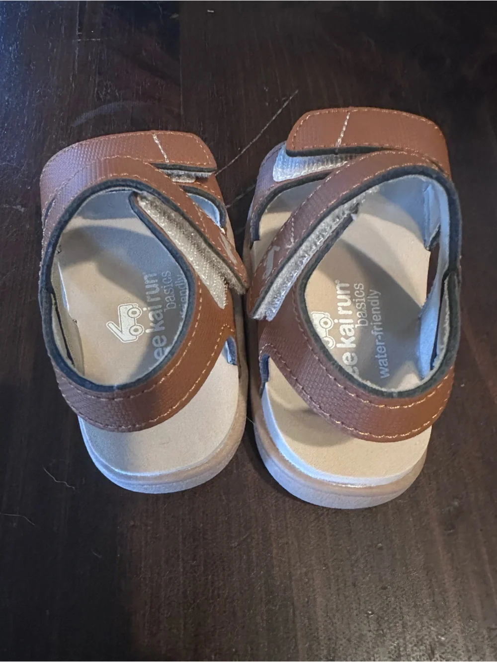 See Kai Run Brown Velcro Strap Sandals Toddler Size 4
